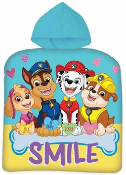 Badeponcho - Børnehåndklæde - Paw Patrol Smile - 50x100 cm - 100% Bomuld